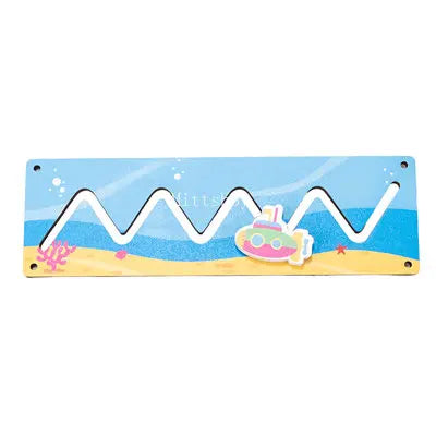 Montessori Wooden Busy Board Educational Toy For Early Learning With Castle Gear Crocodile Zippers Geometric Puzzles