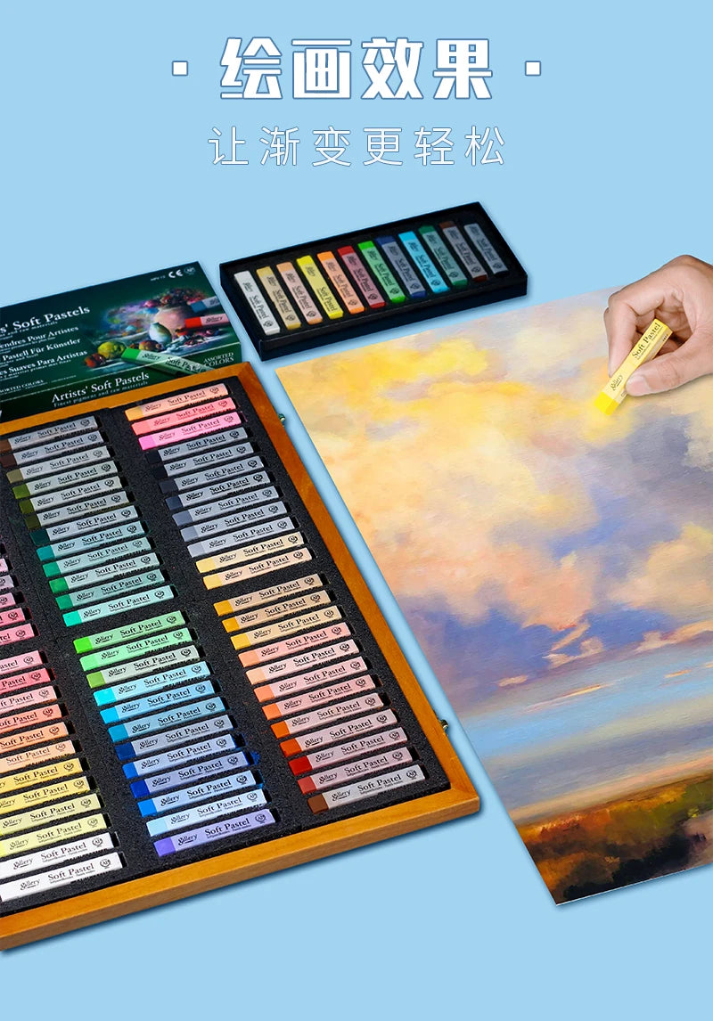 Mungyo Gallery Soft Pastel Squares Chalk 24/36/48 Colors for Art Painting, Drawing, Blending, Oil Crayons Pastels Art Supplies