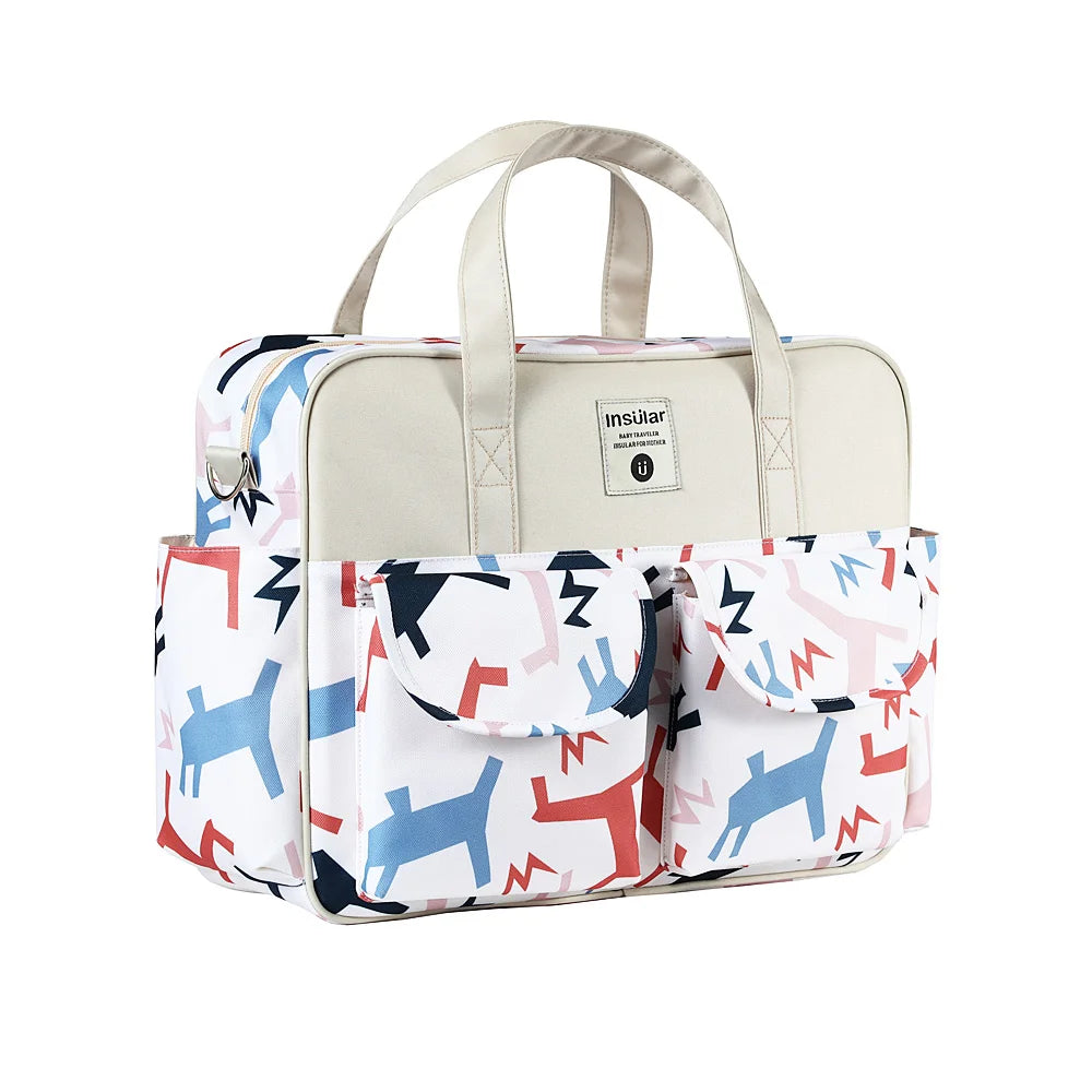 Insular Diaper Bag lc01 Large Capacity Travel Shoulder Bag Waterproof Nappy Bag Portable Stroller Bag for Baby Care