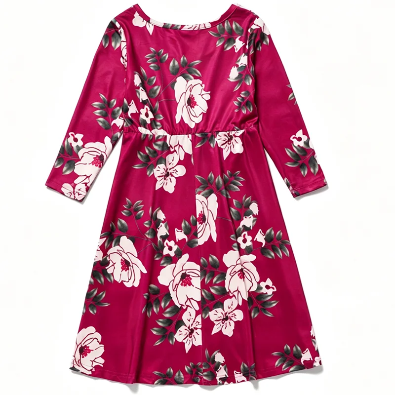 Summer Dress Women Casual Family Matching Outfits Mother Daughter Dress Girl Robe Boho Dresses Children's Clothing Vestidos