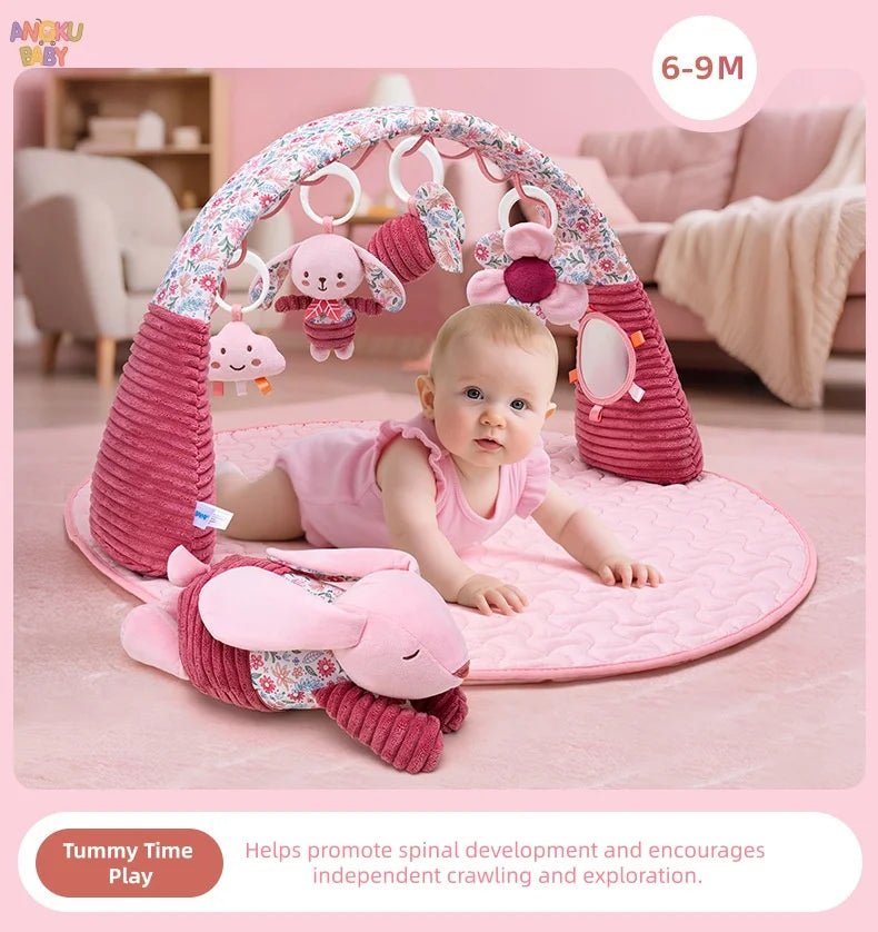 3 in 1 Baby Activity Gym Thickened Educational Fitness Frame for Children Foldable Infant Tummy Time Play Mat Stable Baby Toys