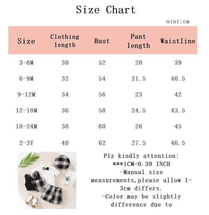 4pcs Baby Boys' Little Gentleman Set Lapel Top+Black White Checkered Vest+Shorts+ Hat Set for 0-3 Year Baby Boys' Party Costumes