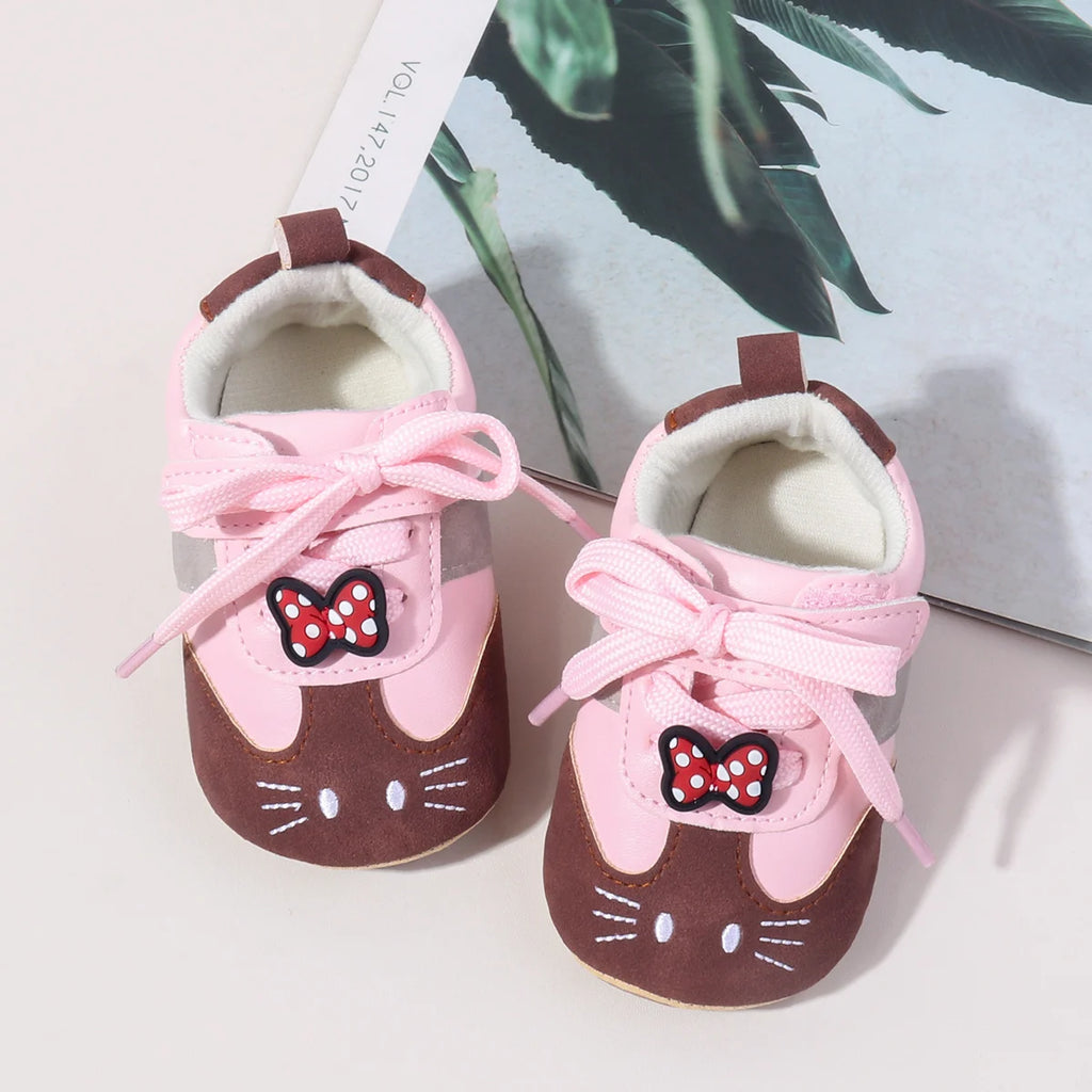 New Design Baby Girls First Walking Toddler Shoes Spring And Autumn Baby Indoor Outdoor Sneaker With High Quality PU Leather
