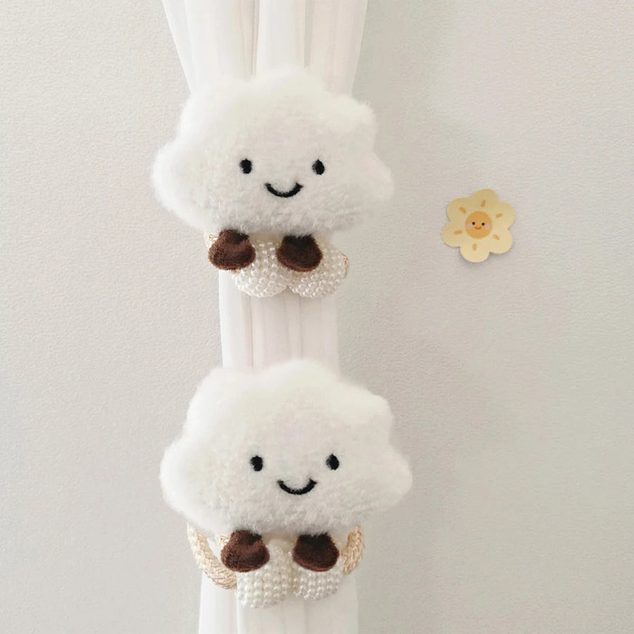 Curtain Tiebacks 2-Pack 3D Cloud Pearl Design For Children's Room Mosquito Net Ropes