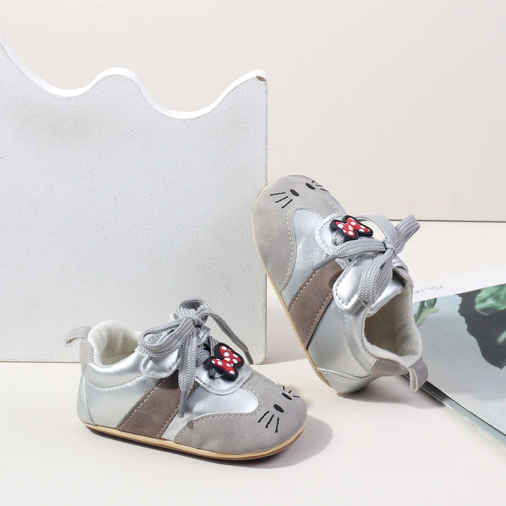 New Design Baby Girls First Walking Toddler Shoes Spring And Autumn Baby Indoor Outdoor Sneaker With High Quality PU Leather