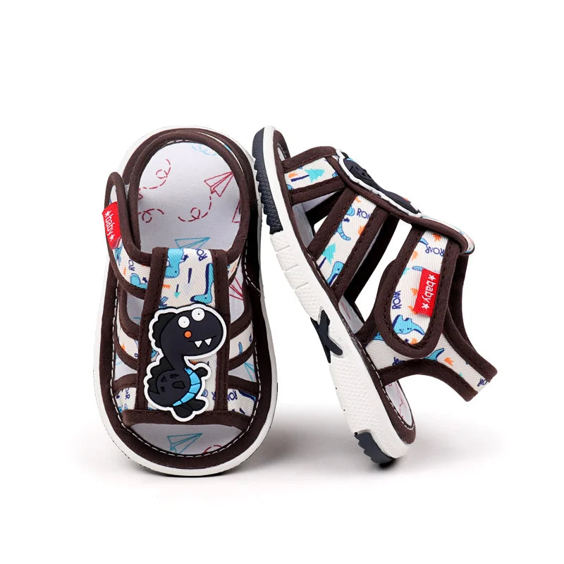 2025 Baby Sound Shoes Toddler Prewalking Summer Sandal High Quality Cute Animal for Boys and Girls Kid Squeaky Sneaker MY2402