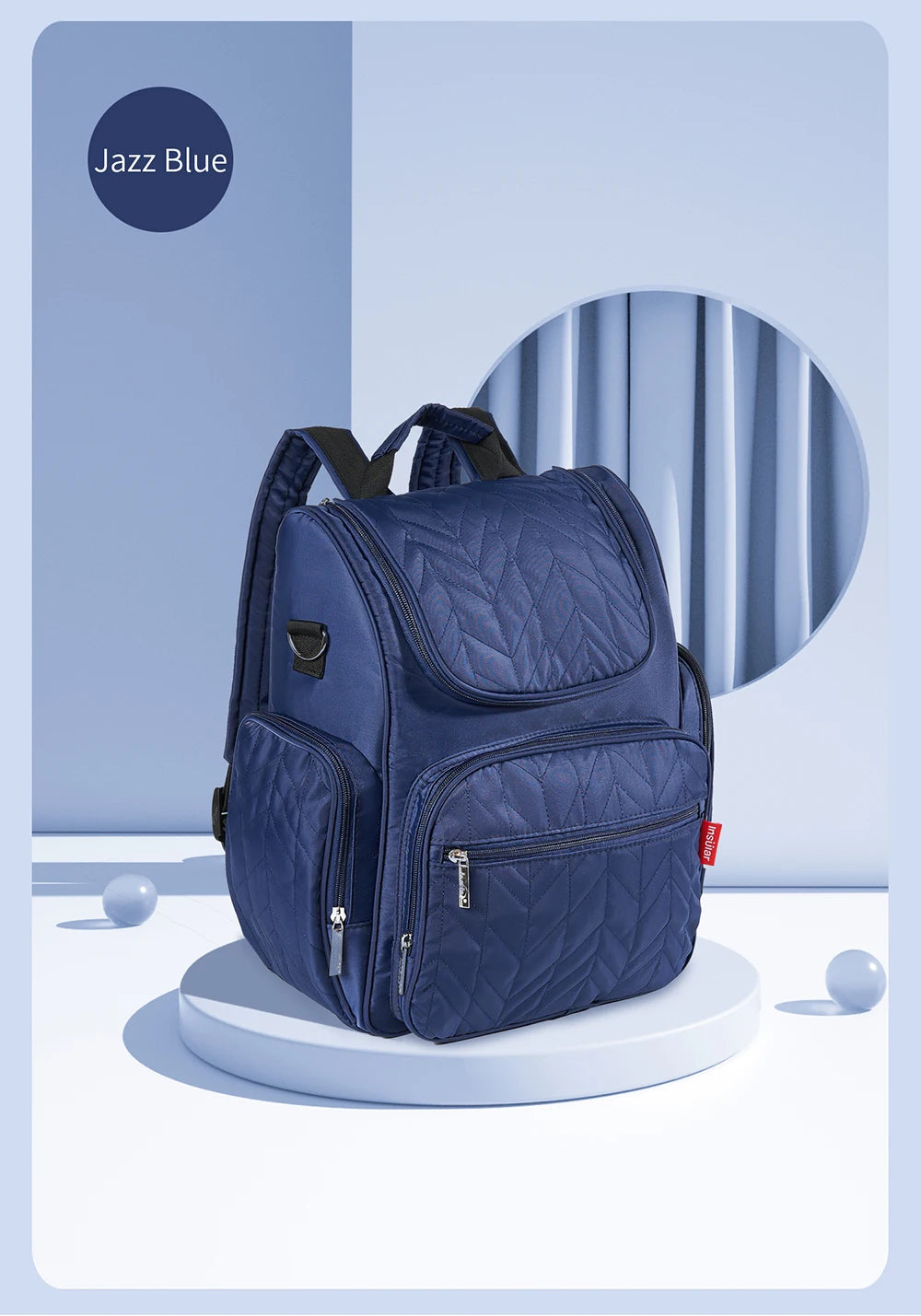 Large Capacity Nappy Backpack for Moms Multi Functional Waterproof Diaper Bag with Stroller Hooks for Baby Care Outdoor Travel