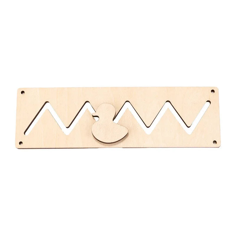 Busy Board Educational Toy With Wooden Turntable Zipper Abacus Key Identifier Paired Accessories