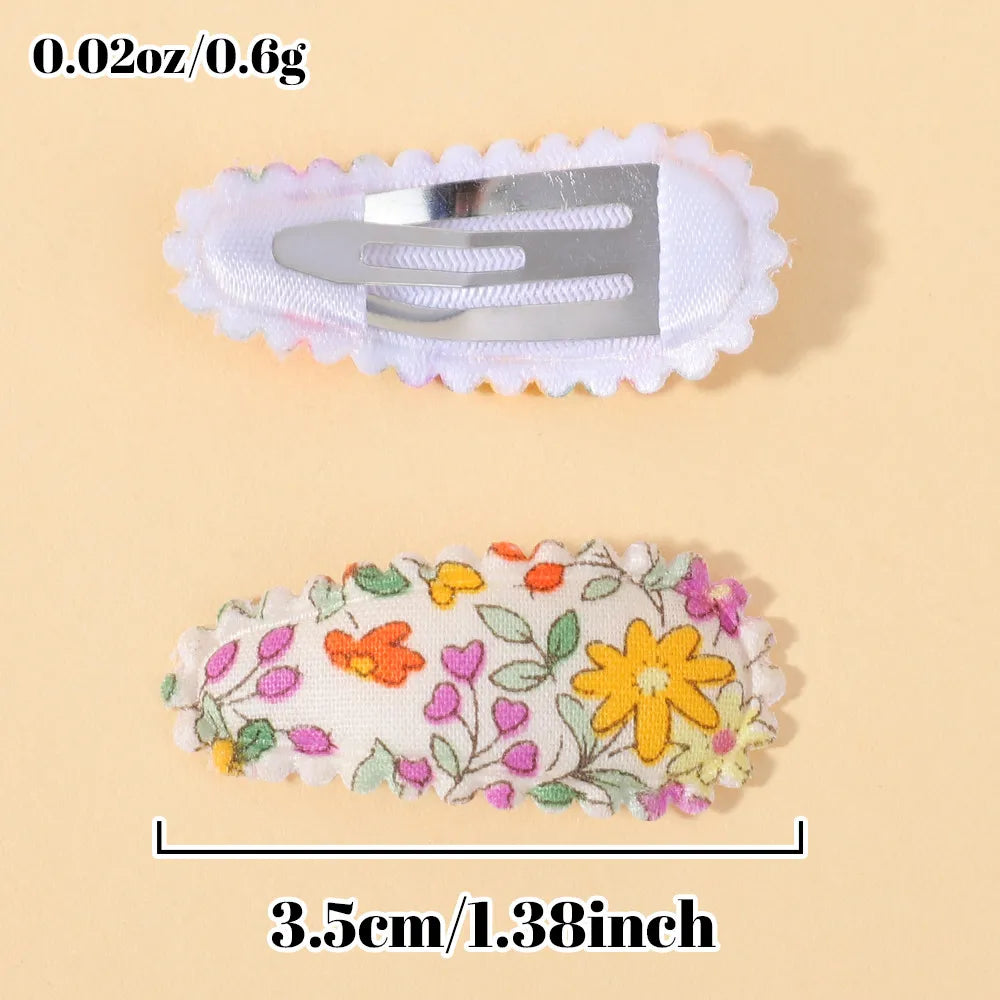 BABY BOWS 16Pcs/set Sweet Mini Hair BB Hairclips Set for Kids Girls Lovely Hairbangs Barrette Fresh Printing Hairgripes Gift Set