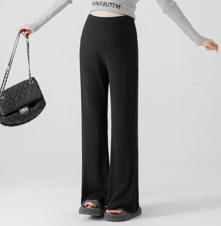 Pregnant Woman Maternity Straight Knitted Trousers With Adjustable Waist 2026 Autumn
