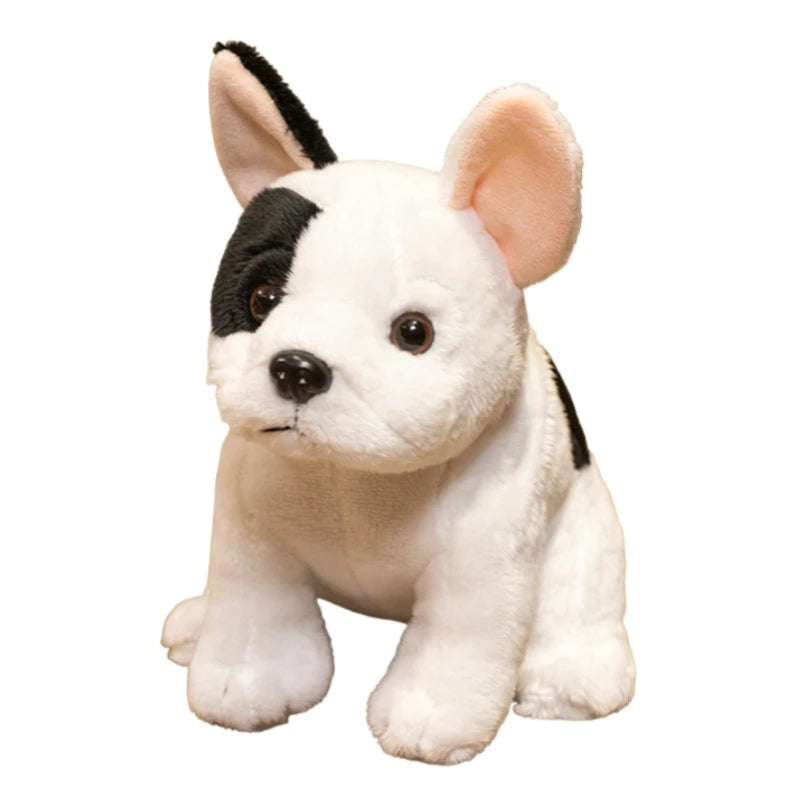 Lifelike English Bulldog Plush Toy Realistic British Bulldog Stuffed Animal Soft Sheep Dog Terrier Simulation Doll for Kids