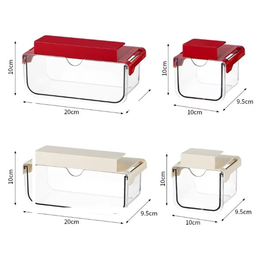 Drawer Style Storage Box Under The Mirror Cabinet Transparent Bathroom Cotton Stick Makeup Cotton Bathroom Pull-Out Storage Case
