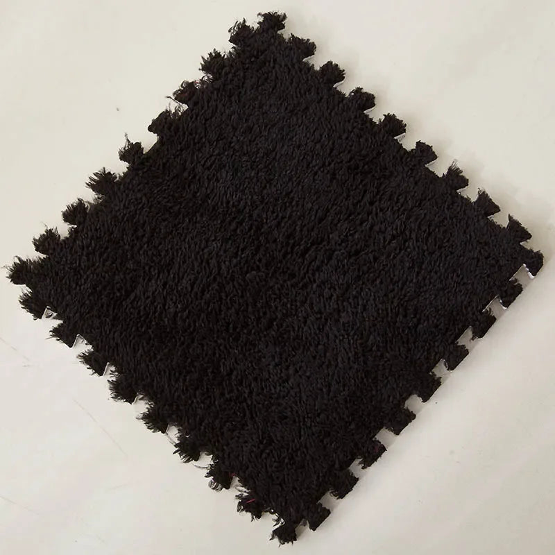 Soft Plush Kids Play Mat 30x30cm Interlocking EVA Foam Tiles Puzzle Carpet For Babies And Toddlers 10 Pieces