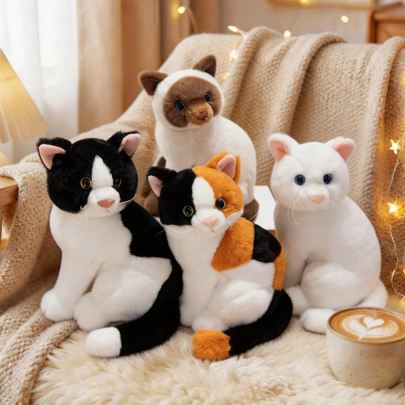 Hot Kawaii Cat Plush Doll Soft Stuffed Animal Simulation Plush Kitten Toys for Children Cartoon Kids Girl Baby Birthday Gift
