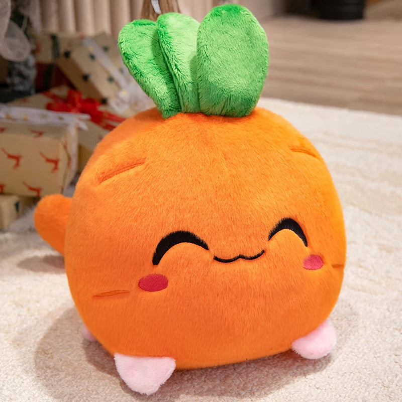 Cartoon Strawberry Plush Toy Cat Pink Soft Stuffed Animal for Cuddly Companionship