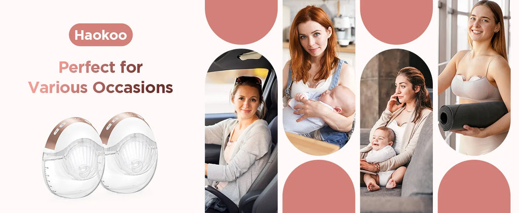 Wearable Electric Breast Pump 3 Modes 12 Levels Silent Leak-Proof Hands Free Breastpump Breastfeeding with 17/19/21/24mm Flange