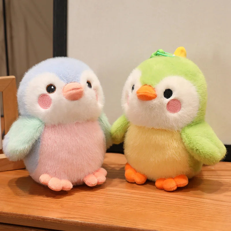 Wholesale 16cm Fluffy Pretty Bird Doll Cartoon Kawaii Pet Plush Toy Lifelike Little Pendants Car Bags Decor Keychain Kid Gift