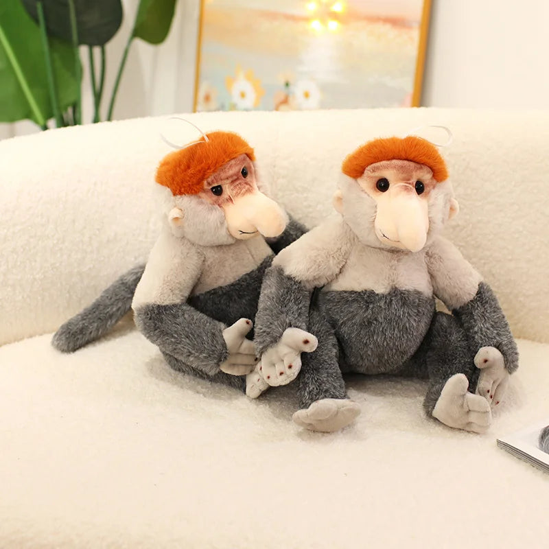 Proboscis Monkey Plush Toys Soft Dolls Pillow - Creative Cartoon High-Quality Baby Comfort Gift for Birthday Or Valentine's Day
