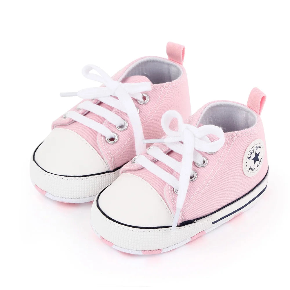 Carter's Baby Shoes First Walker Canvas Sneakers Non Slip Soft Sole For Toddlers
