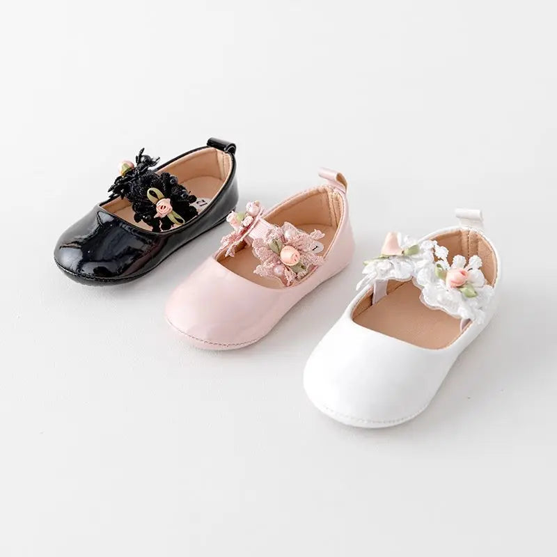 2025 Spring and Summer Baby Girl Shoes High Quality PU and TPR Anti-slip Sole Beautiful Flower Mary Jane Style Fashion Sandal