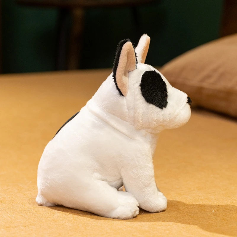 Lifelike English Bulldog Plush Toy Realistic British Bulldog Stuffed Animal Soft Sheep Dog Terrier Simulation Doll for Kids