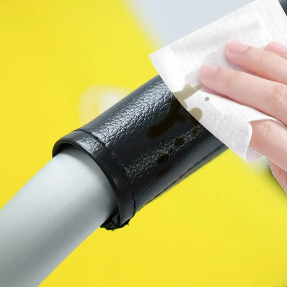 Handle Cover Antifouling Zipper Baby Car Cart Cover Stroller Handle Cover PU Leather Handle Covers Pushchair Armrest Protector