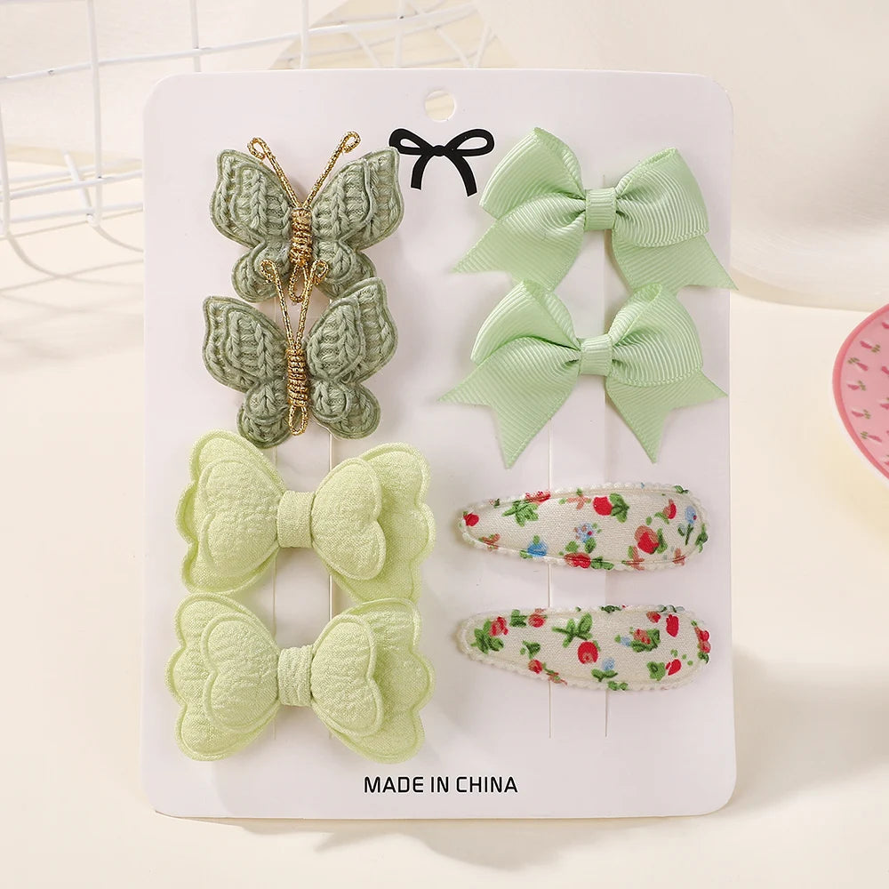 Children's Hair Clip Set 8 Pcs Hair Accessories With Butterfly Bows Hairpins For Girls