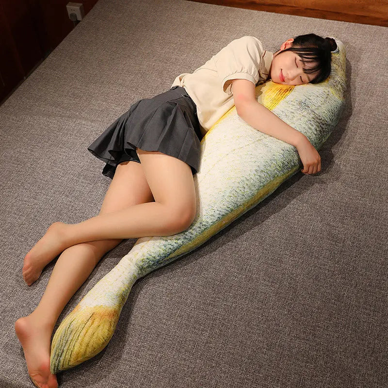 Artificial yellow croaker Plush Pillow Imitation Funny Fish Stuffed Pillow Emulational Home Sofa Plush Decoration Cushion