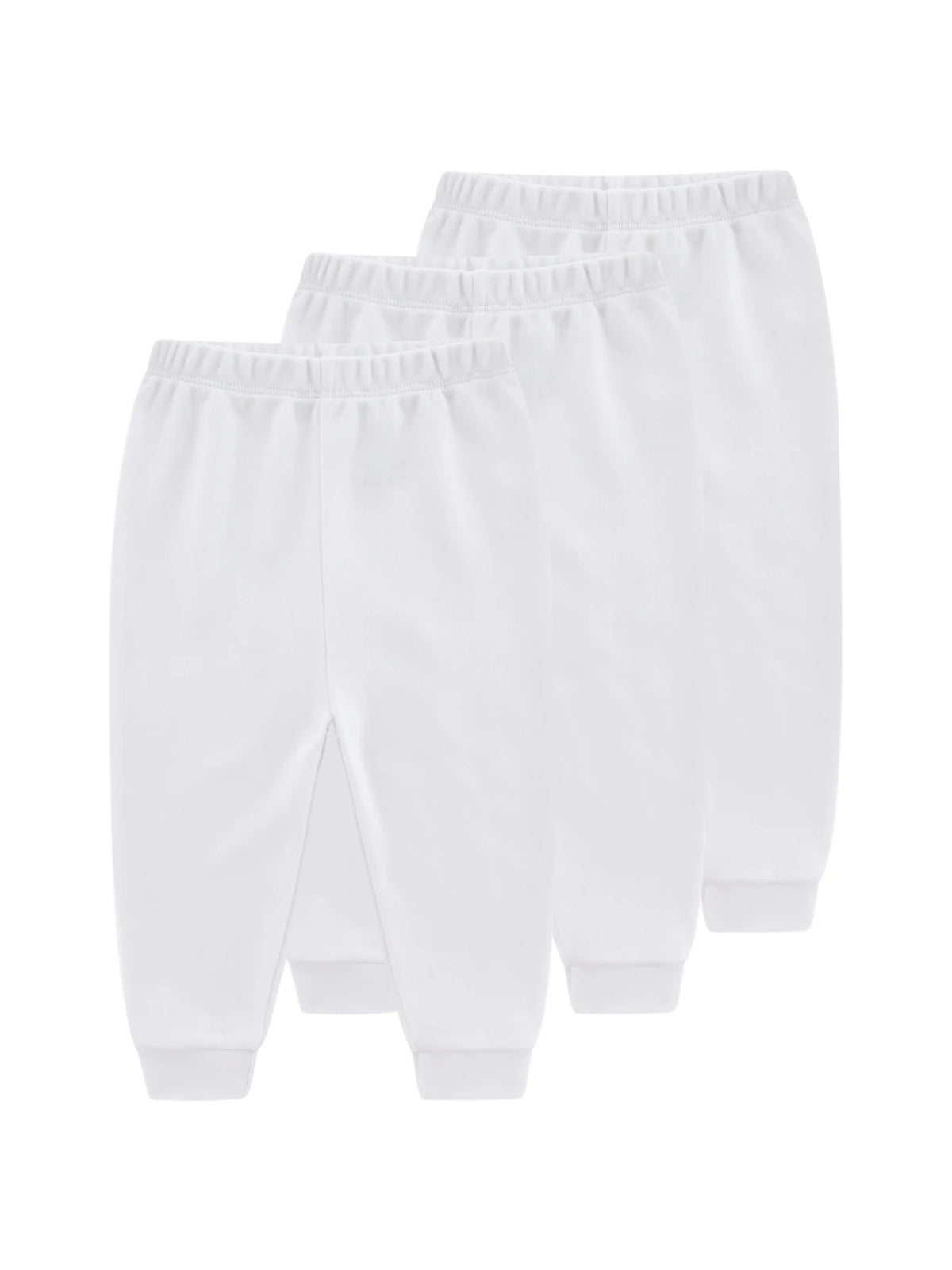 Four Seasons Baby Pants 3 Piece Set 100 Percent Cotton Newborn Trousers 0 To 24 Months Solid Color