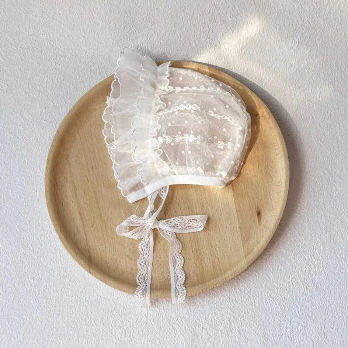 Baby Girl Lace Hat Newborn Photography Props Princess Girl Cap  Baby Photo Studio Beanie Cap