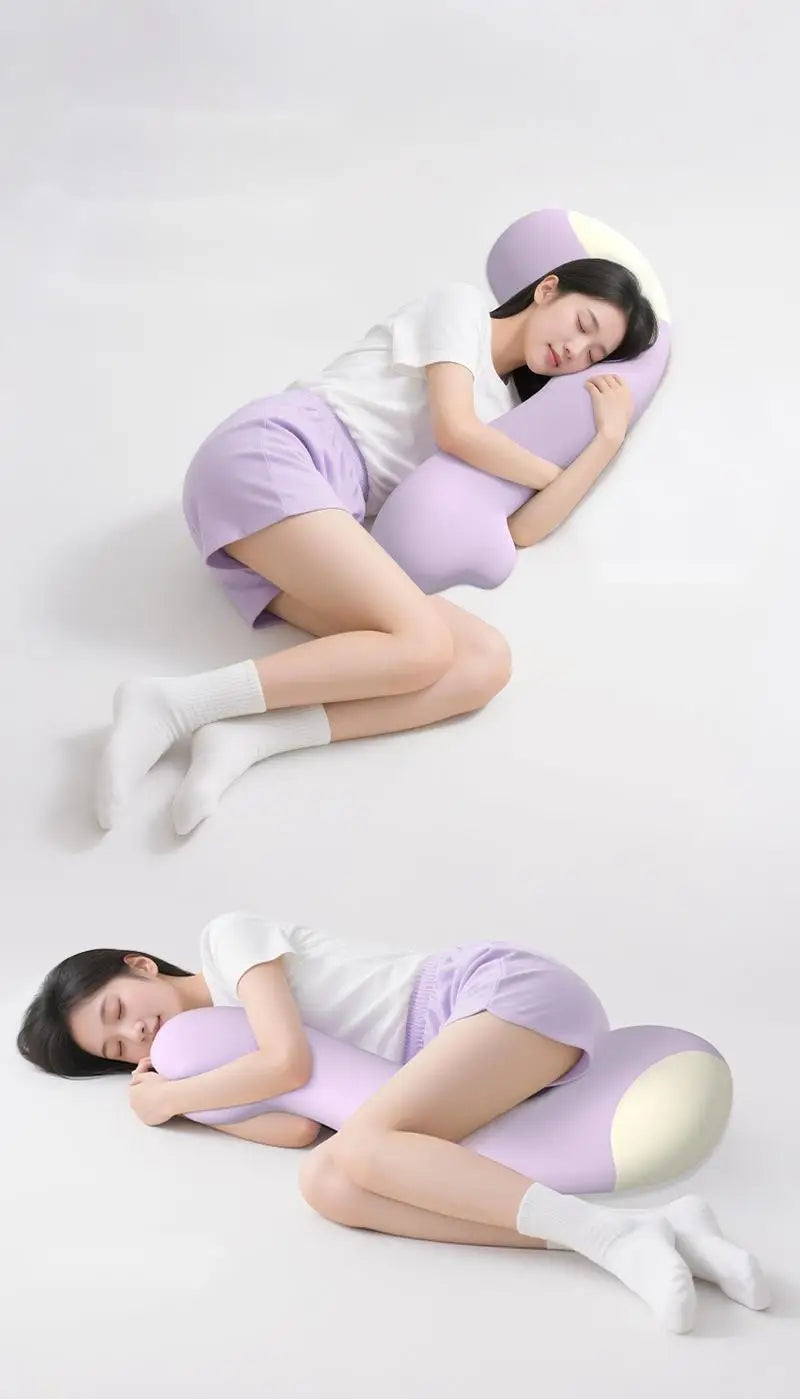 Bed Pillow Long Body Pillow Hips Lower Back Support Washable Cover Multipurpose for Side Sleeper Pregnancy Pillow for Bed
