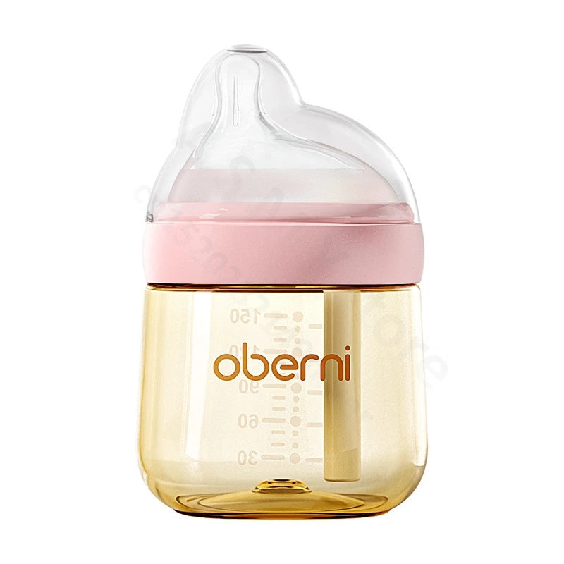 Anti Flatulence Glass Baby Bottle With Wide Mouth Nipple For Newborn 0 To 3 Months 150ml 210ml