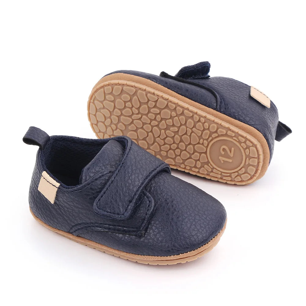 2025 Baby Casual Shoes Korean Style Non-slip Classical High Quality PU and TPR Soft and Warm Toddler Shoes for 0-18 Months D2587