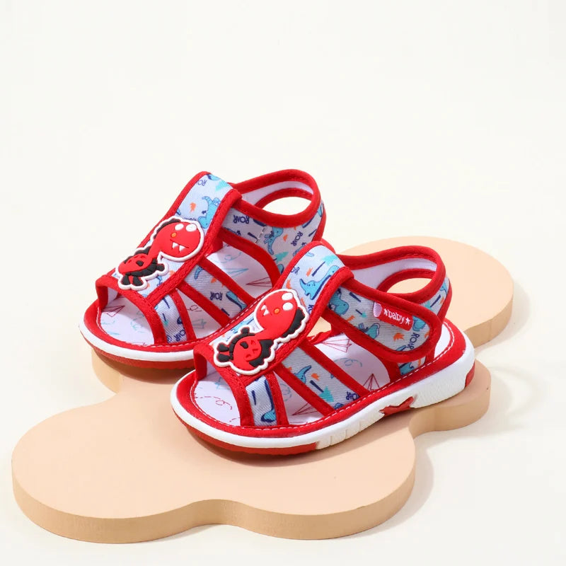 2025 Baby Sound Shoes Toddler Prewalking Summer Sandal High Quality Cute Animal for Boys and Girls Kid Squeaky Sneaker MY2402