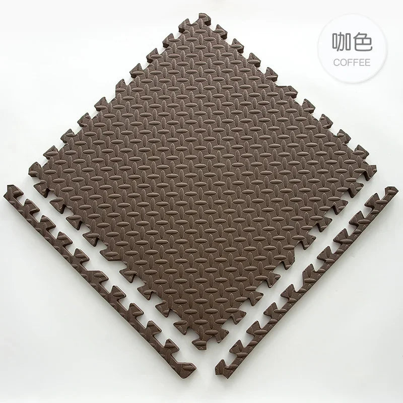 YIMINYUER EVA Kids Foam Play Mat Interlocking Puzzle Floor Mat 30x30cm Non Slip 1cm Thick
