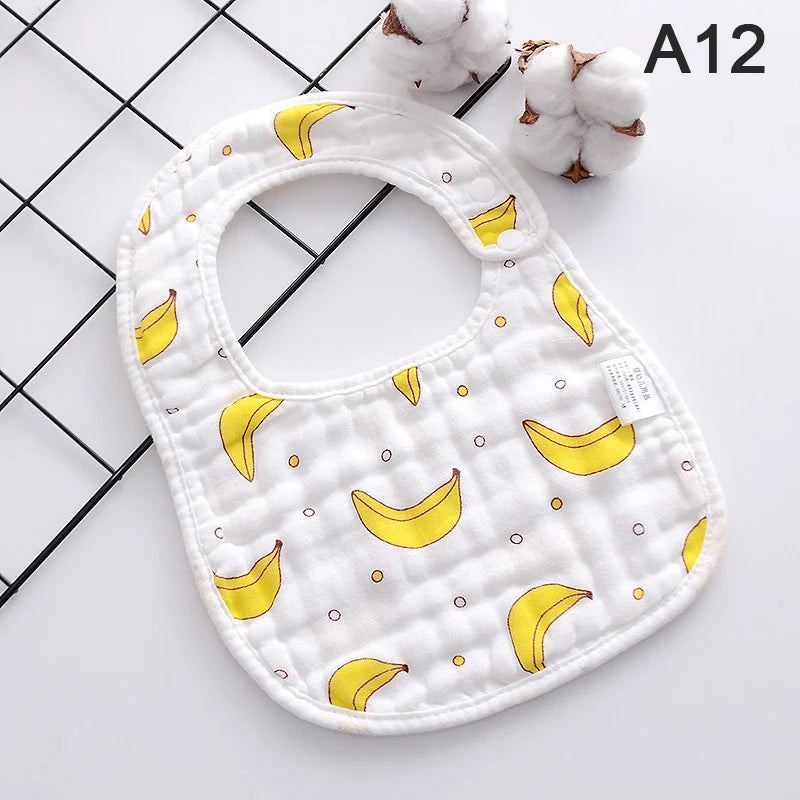 Baby Bibs U-shaped Bandana Feeding Bib Saliva Towel Kids Girl Boy Cotton Bibs