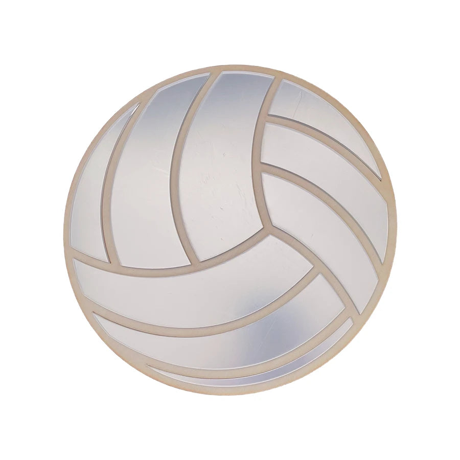 Ins Nordic Style Wooden Acrylic Volleyball Shatterproof Mirror Cute Home Decor Background Mirror Boys and Girls Room Decoration Mirror Is the Most Beautiful Decorative Gift for Bedroom and Living Room.