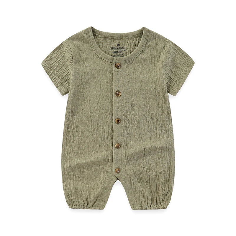 Kiddiezoom Unisex Baby Romper Four Seasons Short Sleeve 1 Pack 100 Percent Cotton