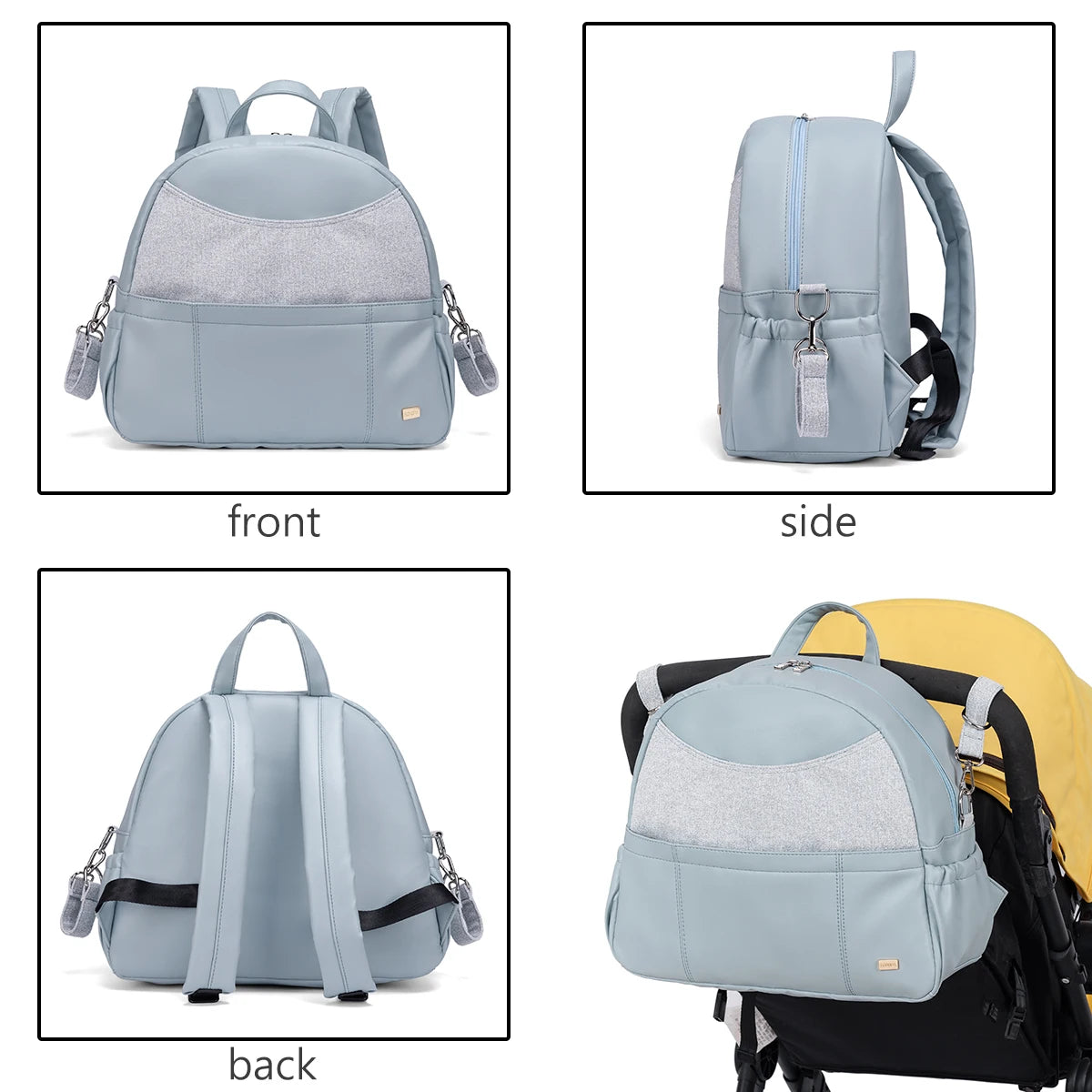 Soboba Diaper Backpack for Women Large Capacity Multi-functional Nappy Changing Bag with 2 Straps can Hang on Stroller