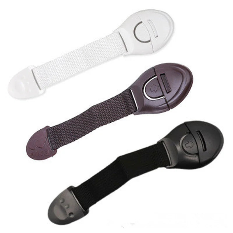 3pcs/set Coffee Black White Baby Safety Lock Child Toddler Cabinet Drawer Refridgerator Lock for Kids Protection Straps Locks