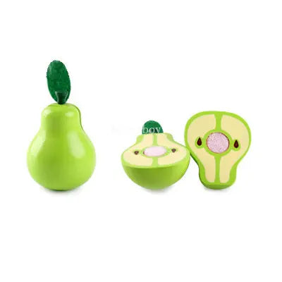 Wooden Fruit Cutting Educational Toy For Children Kitchen Playset With Peelable Fruit 1Pcs