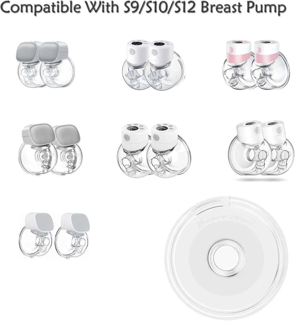 BornBL Breast Flange (2-Pack), Replacement Accessories for Wearable Breast Pump S9/S10/S12 Pro, Food-grade Silicone Shield Funel