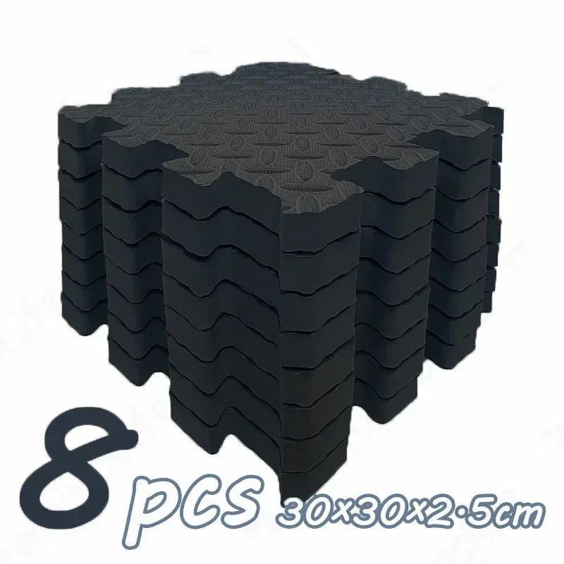 Baby Crawling Play Mat Nonslip Puzzle Gym Mat 8 Pcs 2.5cm Thick for Childrens Room Eco Friendly