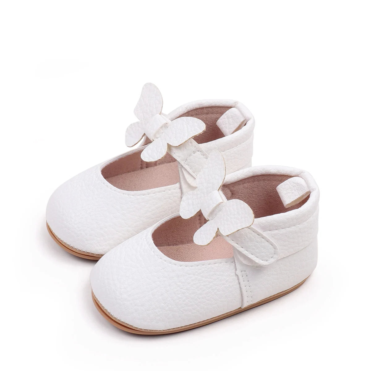 New Spring And Summer Baby Shoes Indoor Learning Shoes Butterfly Velcro Princess Shoes Anti-slip Baby Shoes