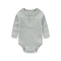 1-Piece Solid Color Unisex Baby Bodysuit Cotton Soft 0-24M Baby Onesies Long Sleeves Infant Clothes