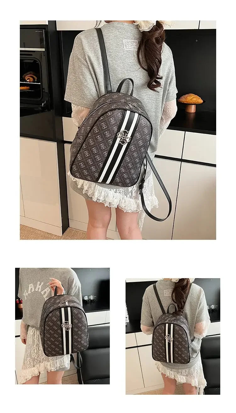 Elegant Leather Vintage Diaper Bag: Luxury Crossbody Handbag For Women With Designer Letter Logo And Large Tote Capacity