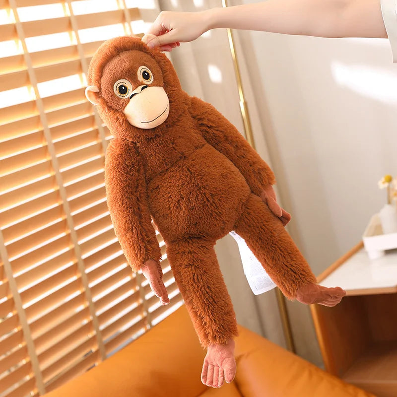 Hot 60cm Cartoon Gorilla Plush Toy Chimpanzees Monkey Soft Stuffed Doll Backpack Car Bag Room Decor Children Toy Christmas Gift