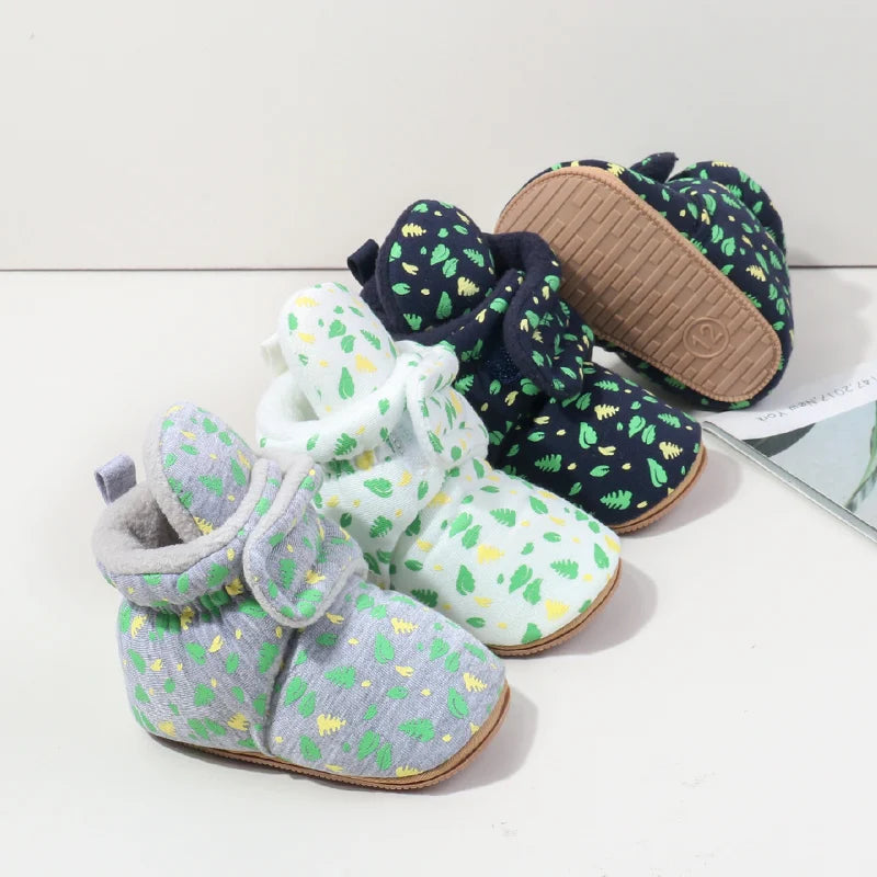 Winter Baby Boys And Girls First Walking Toddler Shoes With Fashion Design And High Quality TPR Sole For 0-18M Baby Unisex