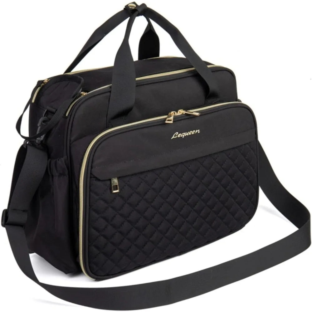 Diaper Bag Crossbody Tote For Travel, Large Capacity Baby Messenger Bag With 18 Pockets
