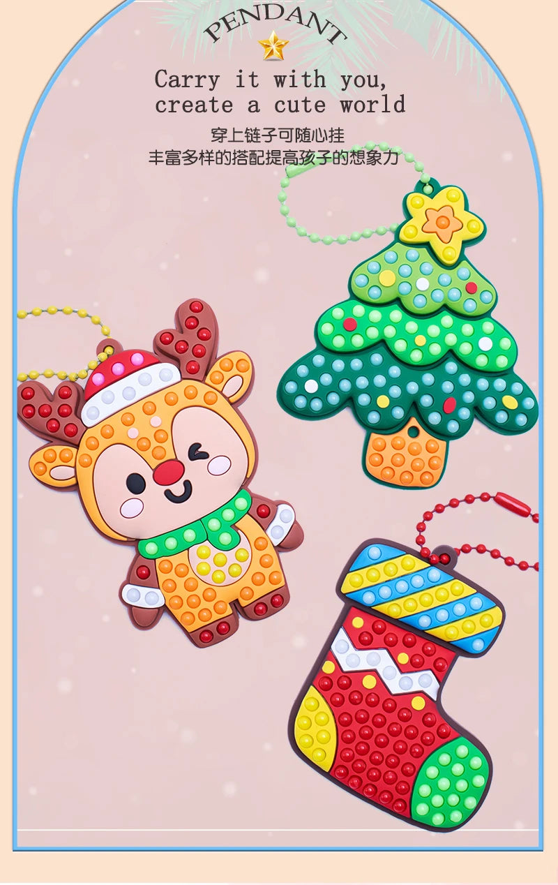 Handmade Set Beads Pen DIY Girls Toys Creative ballpoint pen painting Princess Rainbow Christmas Pattern Girl Gifts Toy for Kids